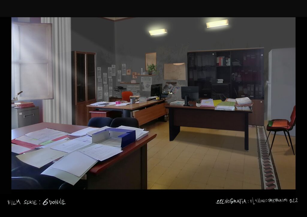 Bozzetto-Stanza segreteria